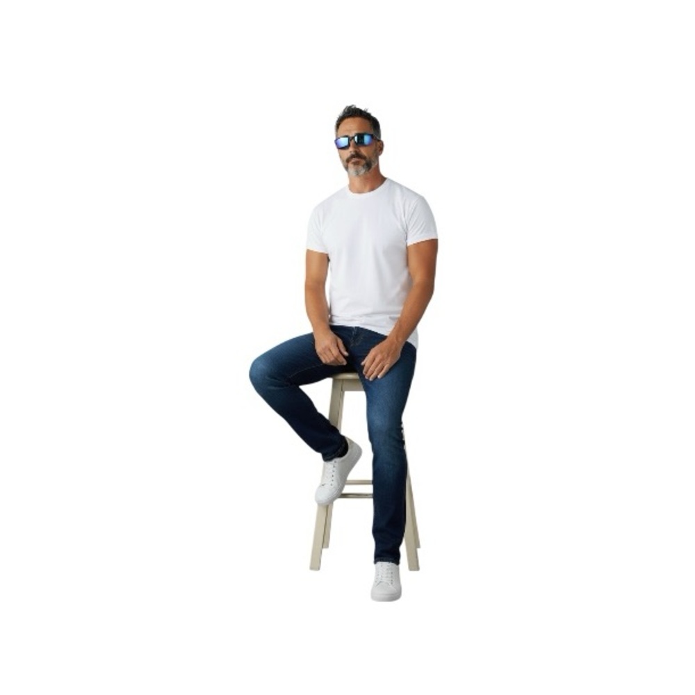 Foster Grant Cali Blue Performance Blade Black Sunglasses with Blue Lenses - Picture 2 of 13